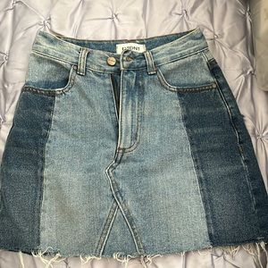 EVIDNT Los Angeles two toned denim mini skirt 24